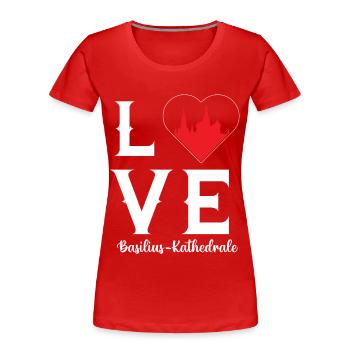 Basilius Kathedrale Love Russland Moskau - Frauen Premium Bio T-Shirt - Rot - Vorne - Mia (176cm)