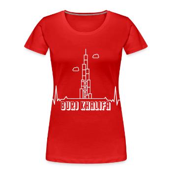 Burj Khalifa Dubai United Arab Emirates - Women's Premium Organic T-Shirt - red - Front - Mia (176cm)