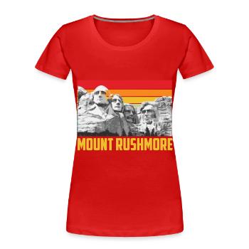 Mount Rushmore South Dakota Lincoln Denkmal - Frauen Premium Bio T-Shirt - Rot - Vorne - Mia (176cm)