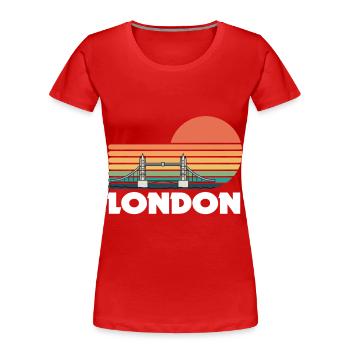 London Themse Tower Bridge England Westminster - Frauen Premium Bio T-Shirt - Rot - Vorne - Mia (176cm)