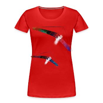 Gleitschirmsport Kunst #paraglider - Frauen Premium Bio T-Shirt - Rot - Vorne - Mia (176cm)