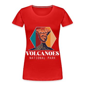 Vulkan Insel Nationalpark Hawaii Vulkan Souvenir - Frauen Premium Bio T-Shirt - Rot - Vorne - Mia (176cm)