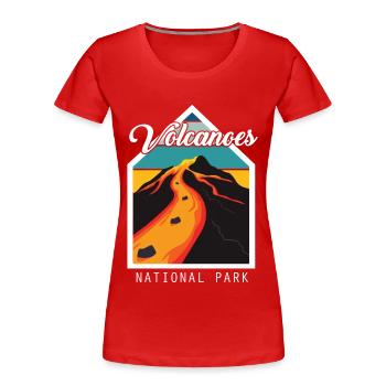 Vulkan Nationalpark Insel Hawaii Vulkan Souvenir - Frauen Premium Bio T-Shirt - Rot - Vorne - Mia (176cm)