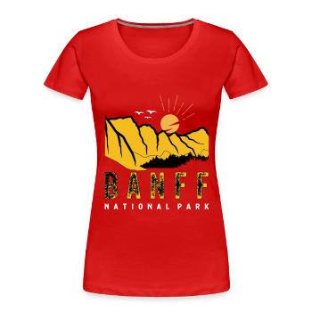 Parc national Banff Alberta Camping Nature Canada Gr - T-shirt bio Premium Femme - rouge - Devant - Mia (176cm)