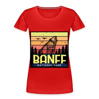 Canada Parc national de l’Alberta Banff Grizzly Bear Cam - T-shirt bio Premium Femme - rouge - Devant - Mia (176cm)