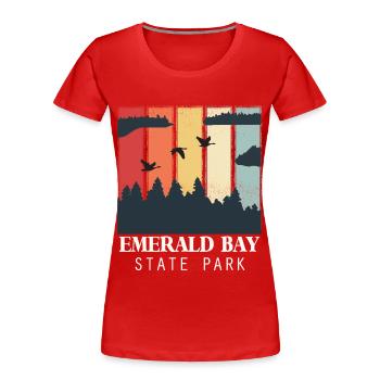 Emerald Bay Nevada Lake Tahoe Kalifornien Staatspa - Frauen Premium Bio T-Shirt - Rot - Vorne - Mia (176cm)