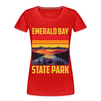 Lake Tahoe Emerald Bay Nevada Kalifornien Staatspa - Frauen Premium Bio T-Shirt - Rot - Vorne - Mia (176cm)