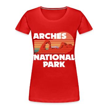Nationalpark Souvenir Utah Felsen Natur Wanderung - Frauen Premium Bio T-Shirt - Rot - Vorne - Mia (176cm)