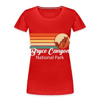 Parc national de Bryce Canyon Utah Rocks Souvenir Wan - T-shirt bio Premium Femme - rouge - Devant - Mia (176cm)