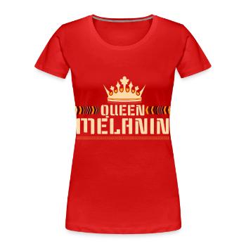 Schwarze Frau Königin Melanin Black Lives Matter F - Frauen Premium Bio T-Shirt - Rot - Vorne - Mia (176cm)