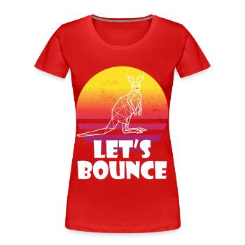 Houblon comme les kangourous Australie Marsupiaux Lus - T-shirt bio Premium Femme - rouge - Devant - Mia (176cm)