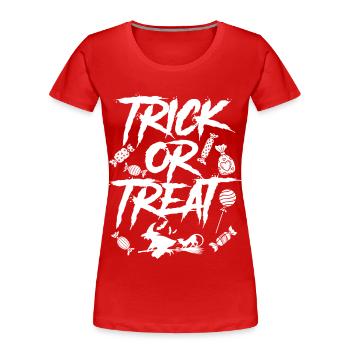 Bonbons sinon il y a Sour Witchy Halloween-Party-H - T-shirt bio Premium Femme - rouge - Devant - Mia (176cm)