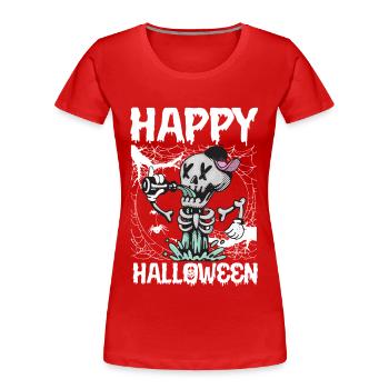 Halloween Costume Pumpkin Attack Nightmare - Women's Premium Organic T-Shirt - red - Front - Mia (176cm)