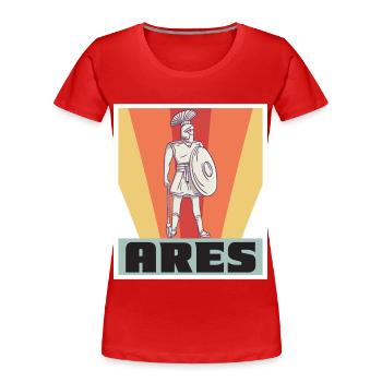 Ares Griechenland Gott Griechische Mythologie Anti - Frauen Premium Bio T-Shirt - Rot - Vorne - Mia (176cm)