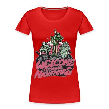 Nightmare Undead Halloween Party Zombie-Halloween- - Frauen Premium Bio T-Shirt - Rot - Vorne - Mia (176cm)