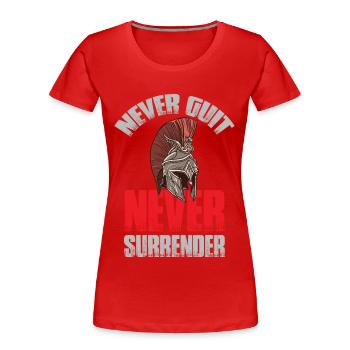 Sparta Nightmare Spartaner Helm Antiker Griechenla - Frauen Premium Bio T-Shirt - Rot - Vorne - Mia (176cm)