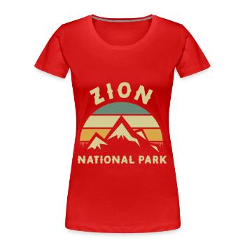 Zion National Park Utah Wandern Camping Outdoor - Frauen Premium Bio T-Shirt - Rot - Vorne - Mia (176cm)