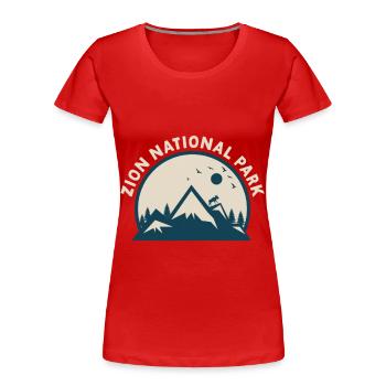 Zion National Park Utah Wandern Camping Outdoor - Frauen Premium Bio T-Shirt - Rot - Vorne - Mia (176cm)