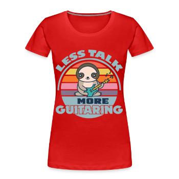 Gitarrist Rockgitarre Gitarrist Musiker Gitarrist - Frauen Premium Bio T-Shirt - Rot - Vorne - Mia (176cm)