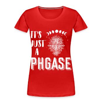 Mondphase Lunar Phase Sonnenschein Monde Baum des - Frauen Premium Bio T-Shirt - Rot - Vorne - Mia (176cm)