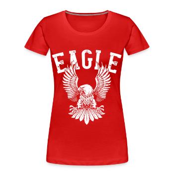 Adler Falknerei Raubvögel Falke - Frauen Premium Bio T-Shirt - Rot - Vorne - Mia (176cm)