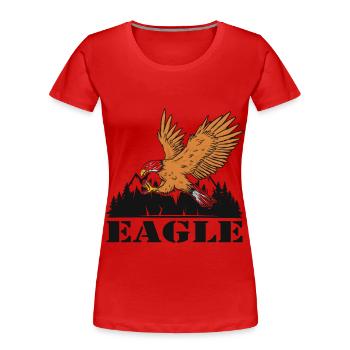 Adler Vögel Falknerei Raubvögel Falke - Frauen Premium Bio T-Shirt - Rot - Vorne - Mia (176cm)