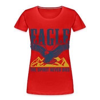 Adler Natur Berg Falknerei Raubvögel Falke Habicht - Frauen Premium Bio T-Shirt - Rot - Vorne - Mia (176cm)