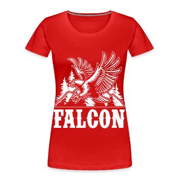 Falkenadler Falknerei Habicht Falken Raubvögel - Frauen Premium Bio T-Shirt - Rot - Vorne - Mia (176cm)
