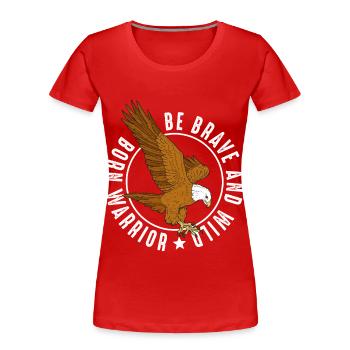 Adler Falknerei Falke Habicht Vogelfreund - Frauen Premium Bio T-Shirt - Rot - Vorne - Mia (176cm)