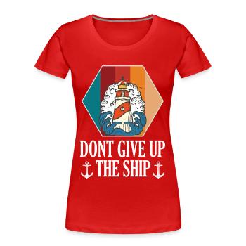 Lighthouse Light Up My Life Anchor Sea Ocean Kapit - Women's Premium Organic T-Shirt - red - Front - Mia (176cm)