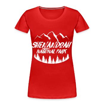 Shenandoah National Park Souvenir Berge Wandern Vi - Frauen Premium Bio T-Shirt - Rot - Vorne - Mia (176cm)