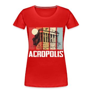 Parthénon Acropole Athènes Grèce Grèce - T-shirt bio Premium Femme - rouge - Devant - Mia (176cm)