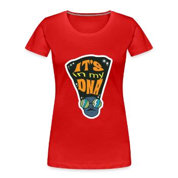 Mois de l’histoire des Noirs africains Mélanine Sc - T-shirt bio Premium Femme - rouge - Devant - Mia (176cm)