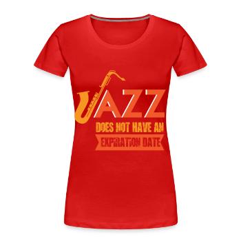 Saxophon Jazz Orchester Musiker Smooth Jazz - Frauen Premium Bio T-Shirt - Rot - Vorne - Mia (176cm)