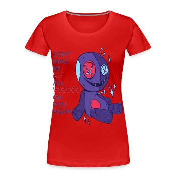 Voodoo auf dich! Gruselige Halloween-Hexerei - Frauen Premium Bio T-Shirt - Rot - Vorne - Mia (176cm)