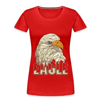 Adler Natur Berg Falknerei Raubvögel Falke Habicht - Frauen Premium Bio T-Shirt - Rot - Vorne - Mia (176cm)