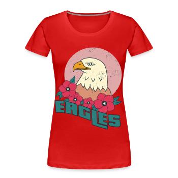 Falknerei Adler Falken Habichte Greifvögel Ornitho - Frauen Premium Bio T-Shirt - Rot - Vorne - Mia (176cm)