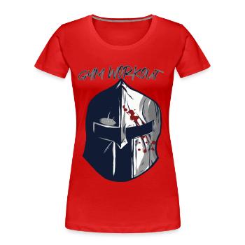 Sparta Dishonor Spartaner Helm Gladiator Antikes G - Frauen Premium Bio T-Shirt - Rot - Vorne - Mia (176cm)