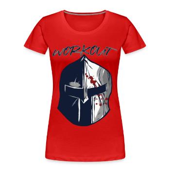 Spartakrieger Spartakrieger Helm Gladiator Antikes - Frauen Premium Bio T-Shirt - Rot - Vorne - Mia (176cm)