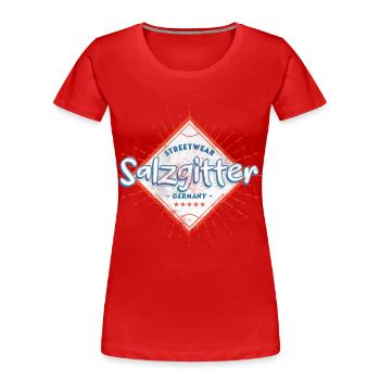 Salzgitter Deutschland Stadt Skyline Heimat Liebe - Frauen Premium Bio T-Shirt - Rot - Vorne - Mia (176cm)