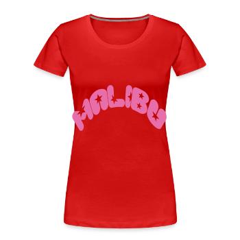 Malibu Kalifornien Palmen Retro Ocean Surfing - Frauen Premium Bio T-Shirt - Rot - Vorne - Mia (176cm)