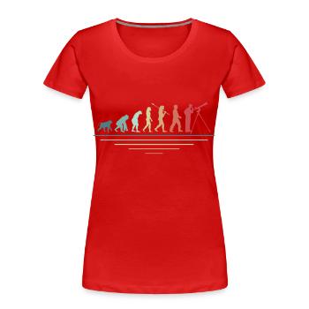Astronomy Evolution Astronomers - Women's Premium Organic T-Shirt - red - Front - Mia (176cm)