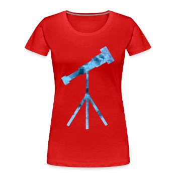 Astronomie des amateurs de télescopes - T-shirt bio Premium Femme - rouge - Devant - Mia (176cm)