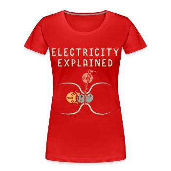 Electrician Electrical Student - Women's Premium Organic T-Shirt - red - Front - Mia (176cm)