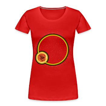 Astronome d’astronomie de l’éclipse lunaire - T-shirt bio Premium Femme - rouge - Devant - Mia (176cm)