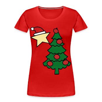 Christmas Christmas Baubles St. Nicholas - Women's Premium Organic T-Shirt - red - Front - Mia (176cm)