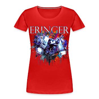 Kampfkuh, Schweizer Walliser Herdenskuh - Frauen Premium Bio T-Shirt - Rot - Vorne - Mia (176cm)