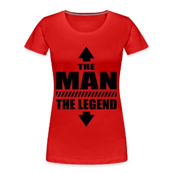 The Man The Legend Macho Casanova - Frauen Premium Bio T-Shirt - Rot - Vorne - Mia (176cm)