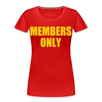 Members only - T-shirt bio Premium Femme - rouge - Devant - Mia (176cm)
