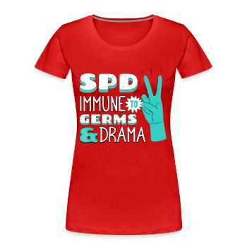Sterilgutaufbereitungstechniker Lustig SPD Männer Frauen - Frauen Premium Bio T-Shirt - Rot - Vorne - Mia (176cm)